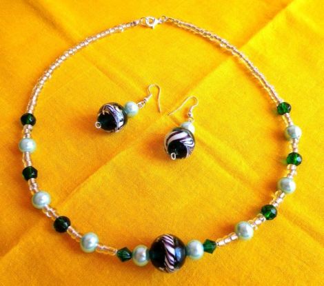 Set cercei si colier GreenGlass