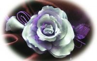 Floare de par si brosa " Amethyst Grey"
