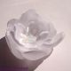 Floare par mireasa Precious - saten alb opalit