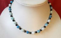 Colier amazoni si agate albastre