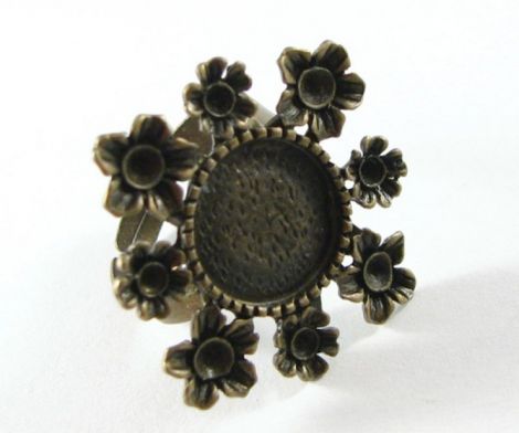 1buc Baza inel reglabil bronz - 2678