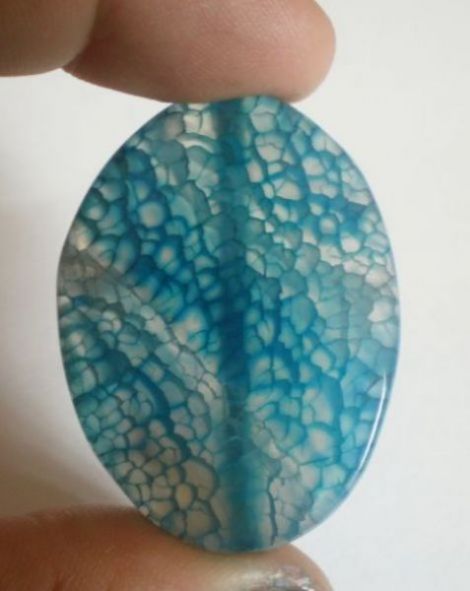 40x33 mm pandantiv agata albastra crackle