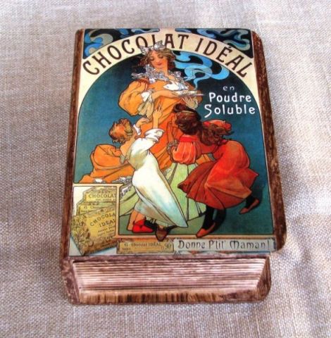 Caseta carte Mucha - Chocolat Ideal