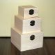 Set 3 cutii lemn natur patrat model 2