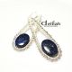 Long Teardrop Lapis Earrings