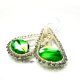 Green Crystals Liana Earrings
