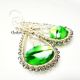Green Crystals Liana Earrings