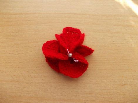 Brosa floare rosie