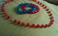 set bratari + colier din pietre multicolore