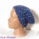Caciula unisex crosetata Valuri albastre
