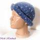 Caciula unisex crosetata Valuri albastre