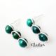 Cercei 3 sfere chrysocolla