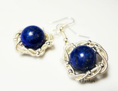 Cercei "Blue Ice" lapis lazuli