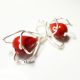 Red Tulip Earrings
