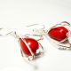 Red Tulip Earrings