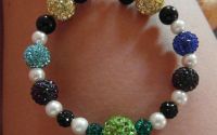 Bratara din rhinestone perle de sticla si onix