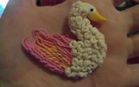 Lebada brosa sau magnet frigider din fimo