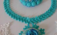 set bijuterie crosetata turquaz