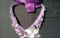 Colier statement Purple Garden