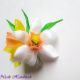 Brosa Narcise - flori textile