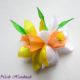 Brosa Narcise - flori textile