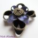 Brosa Twisted - fermoar negru mov