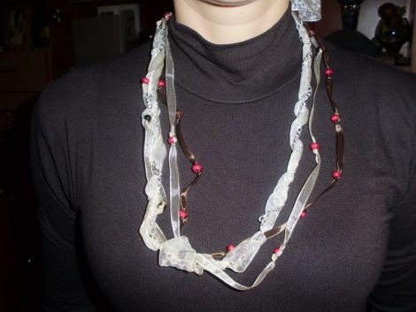 lant organza alba