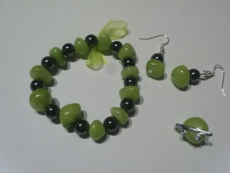 Set bijuterii handmade din jad
