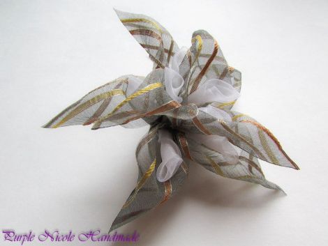 Mist Medusa - brosa organza floare textila