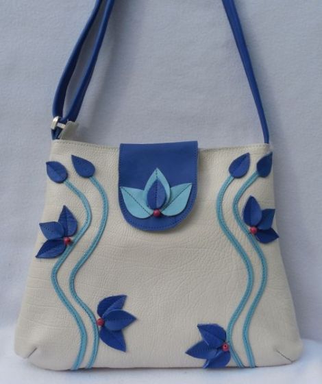 Geanta de piele naturala Blue Spring