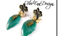 F1003 Cercei bronz agate sidef