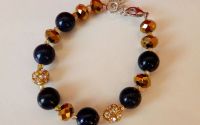 Bratara din lapislazuli rhinestone si sticla