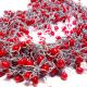 Colier "Red  Silver"