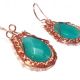 Cercei "Copper Teardrops" crisopraz