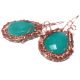 Cercei "Copper Teardrops" crisopraz