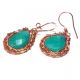 Cercei "Copper Teardrops" crisopraz