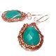 Cercei "Copper Teardrops" crisopraz