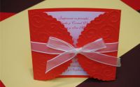 Invitatie Alb si Rosu