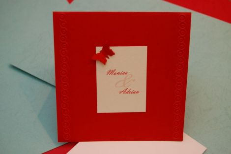Invitatie "Red Butterfly"