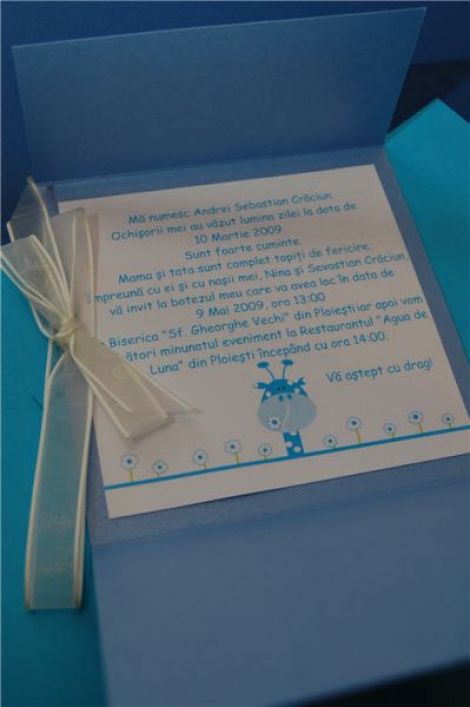Invitatie botez baietel