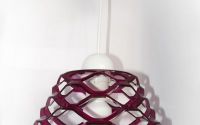 Lustra handmade tip pendul cu abajur mov