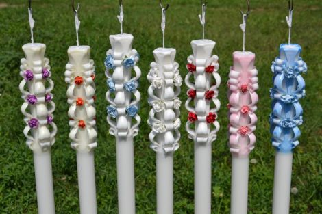 Lumanari botez sculptate