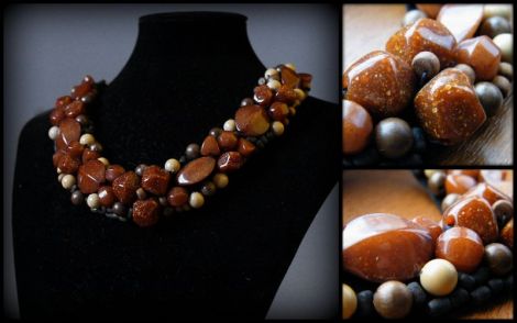 Colier Brown Stones