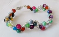 Bratara de agate multicolore