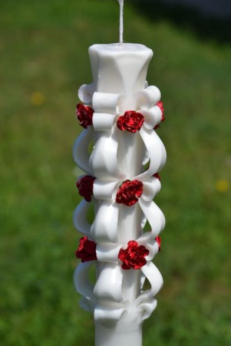 Lumanari botez sculptate