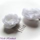 Set mireasa Delicate 2 - pieptene si agrafa saten 