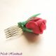 Candy Pink Rose - pieptene par trandafir matase