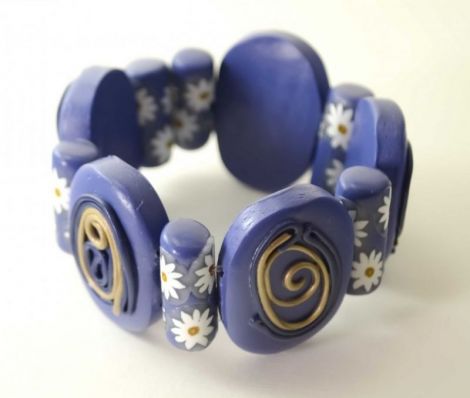 Set Pandantiv si bratara periwinkle - polimeric