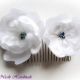 Pieptene par Galadriel - accesoriu mireasa satin