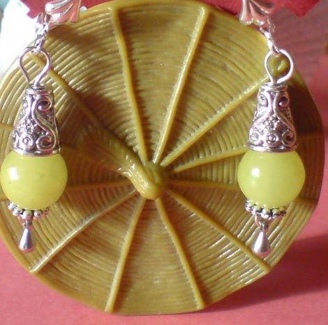 Cercei jad lime